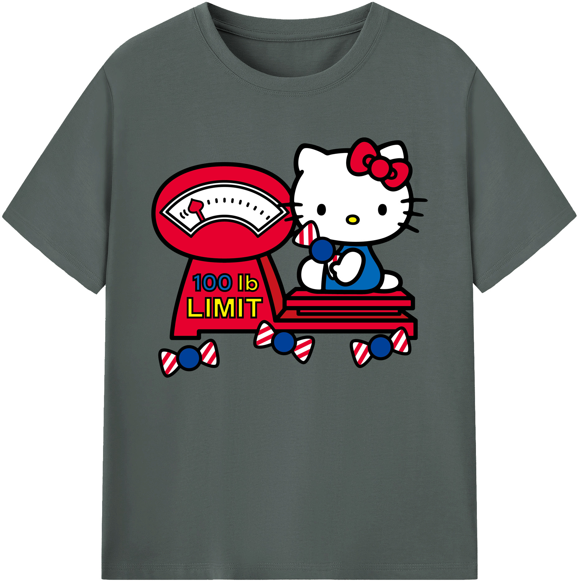 （画像用） Hello Kitty ハローキティ 綿100％ メンズ半袖Tシャツ｜肌触りやわらか＆通気性